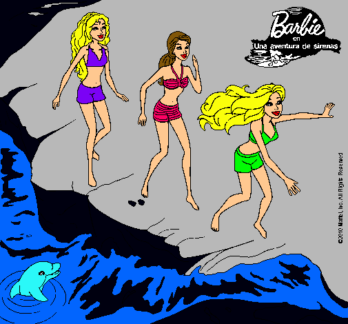 Barbie y sus amigas en la playa