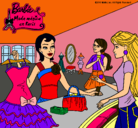 Dibujo Barbie en una tienda de ropa pintado por latika200