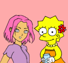 Dibujo Sakura y Lisa pintado por lola02