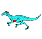 Dibujo Velociraptor pintado por cresta