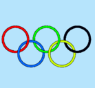 Dibujo Anillas de los juegos olimpícos pintado por machupichu