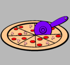 Dibujo Pizza pintado por pizza