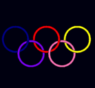 Dibujo Anillas de los juegos olimpícos pintado por goyo