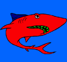 Dibujo Tiburón pintado por tiburcio