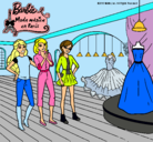 Dibujo Barbie mirando vestidos pintado por maggy