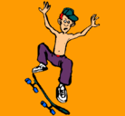 Dibujo Skater pintado por nano