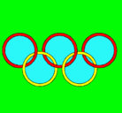 Dibujo Anillas de los juegos olimpícos pintado por ielasteb