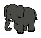 Dibujo Elefante bebe pintado por eduard