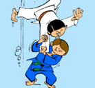Dibujo Judo pintado por judo