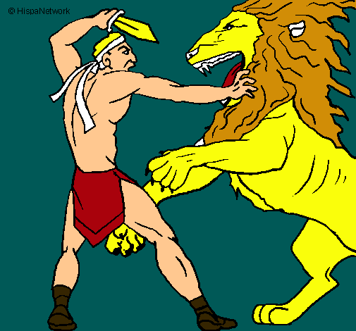 Gladiador contra león