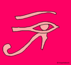 Dibujo Ojo Horus pintado por osijefoijewo