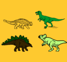 Dibujo Dinosaurios de tierra pintado por kawuasaki