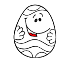 Dibujo Huevo de pascua feliz pintado por dido