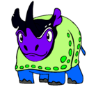 Dibujo Rinoceronte pintado por megaloseros