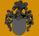 Dibujo Escudo de armas y casco pintado por Acuarion  