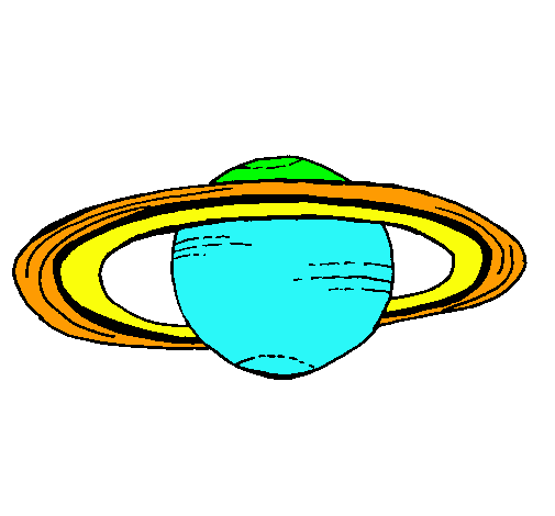 Dibujo Saturno pintado por mariluz