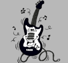 Dibujo Guitarra eléctrica pintado por guitarra