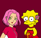Dibujo Sakura y Lisa pintado por themiz11