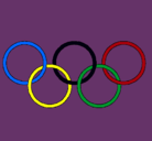 Dibujo Anillas de los juegos olimpícos pintado por lagumana