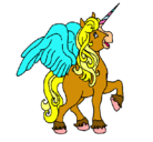 Dibujo Unicornio con alas pintado por Madakite