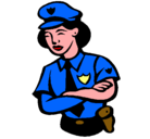 Dibujo Mujer policía pintado por EDAR