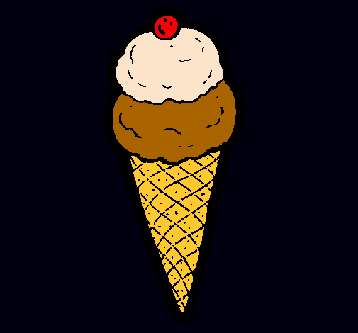 Dibujo Cucurucho de helado pintado por Natik 
