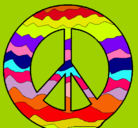 Dibujo Símbolo de la paz pintado por ailen