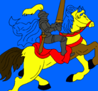 Dibujo Caballero a caballo pintado por danieljosem