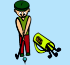 Dibujo Jugador de golf II pintado por golf
