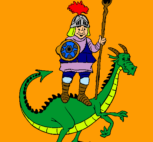 Dibujo Caballero San Jorge y el dragon pintado por ALE2004