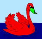 Dibujo Cisne en el agua pintado por joseramon