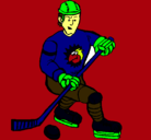 Dibujo Jugador de hockey sobre hielo pintado por perrij      