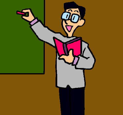 Profesor en la pizarra