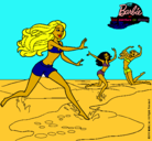 Dibujo Barbie de regreso a la playa pintado por samara