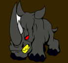 Dibujo Rinoceronte II pintado por yojan