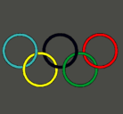 Dibujo Anillas de los juegos olimpícos pintado por erculeas