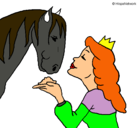 Dibujo Princesa y caballo pintado por gerard