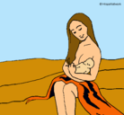 Dibujo Madre con su bebe pintado por selenabest55
