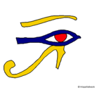 Dibujo Ojo Horus pintado por beatrix