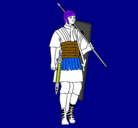 Dibujo Soldado romano pintado por eliam