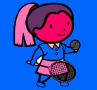 Dibujo Chica tenista pintado por theo
