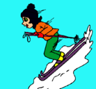 Dibujo Esquiadora pintado por mahe