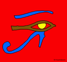 Dibujo Ojo Horus pintado por eguipto