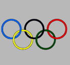Dibujo Anillas de los juegos olimpícos pintado por VVPPMM