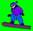 Dibujo Snowboard pintado por squi