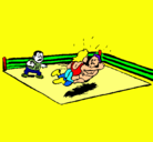 Dibujo Lucha en el ring pintado por ALEX28