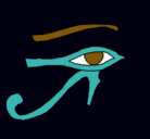 Dibujo Ojo Horus pintado por pili123