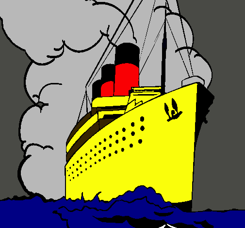 Dibujo Barco de vapor pintado por TOMI