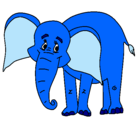 Dibujo Elefante feliz pintado por arenas