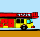 Dibujo Camión de bomberos con escalera pintado por rodri08